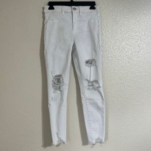 American Eagle Jeans Womens White Jegging High Rise